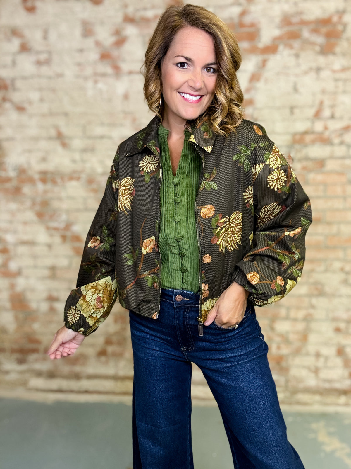 Laken Floral Bubble Jacket