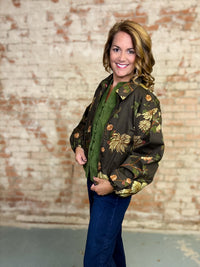 Laken Floral Bubble Jacket