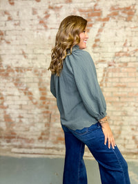 Kobe Textured Scallop Hem Top
