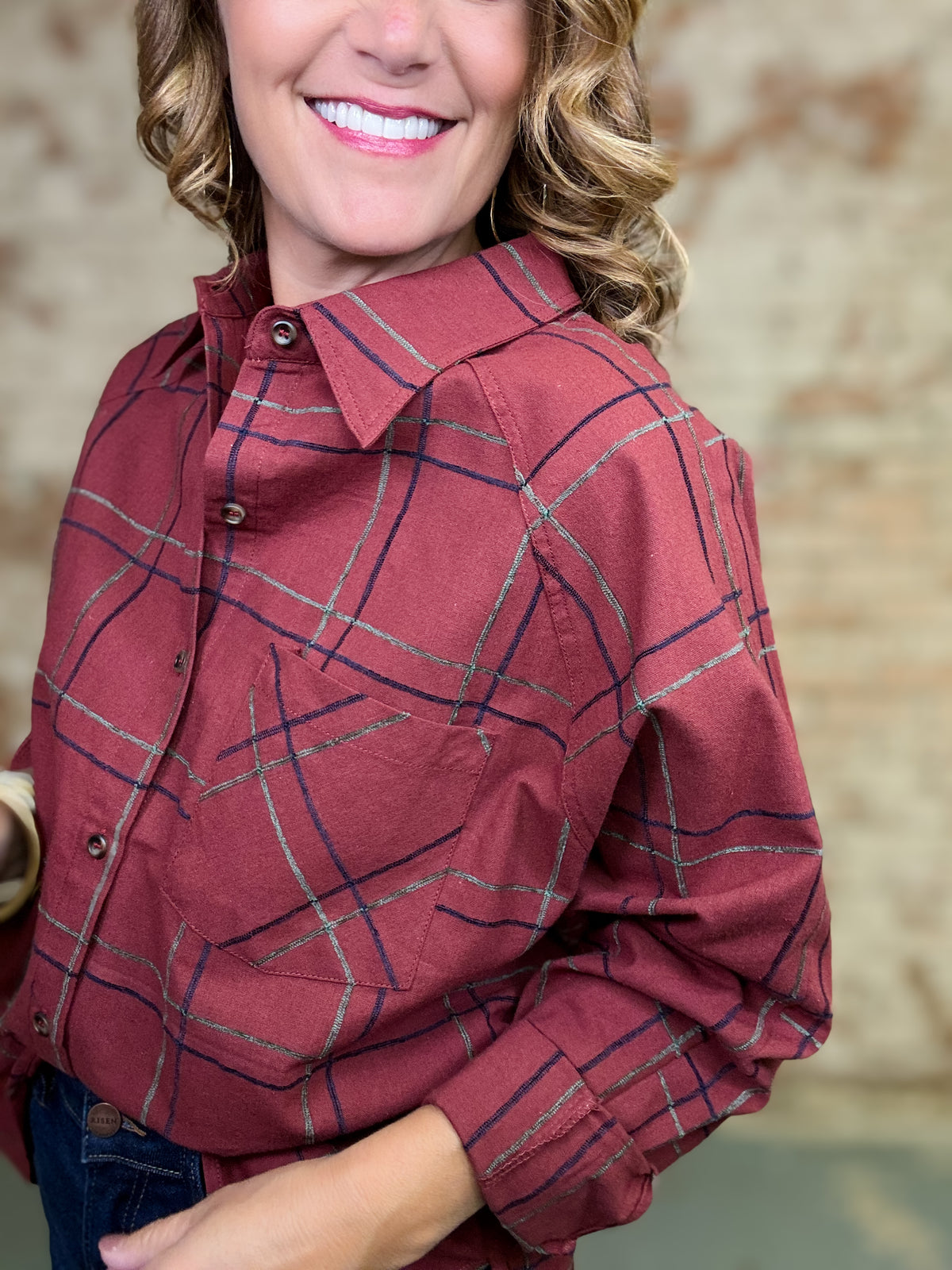 Jody Button Down Top