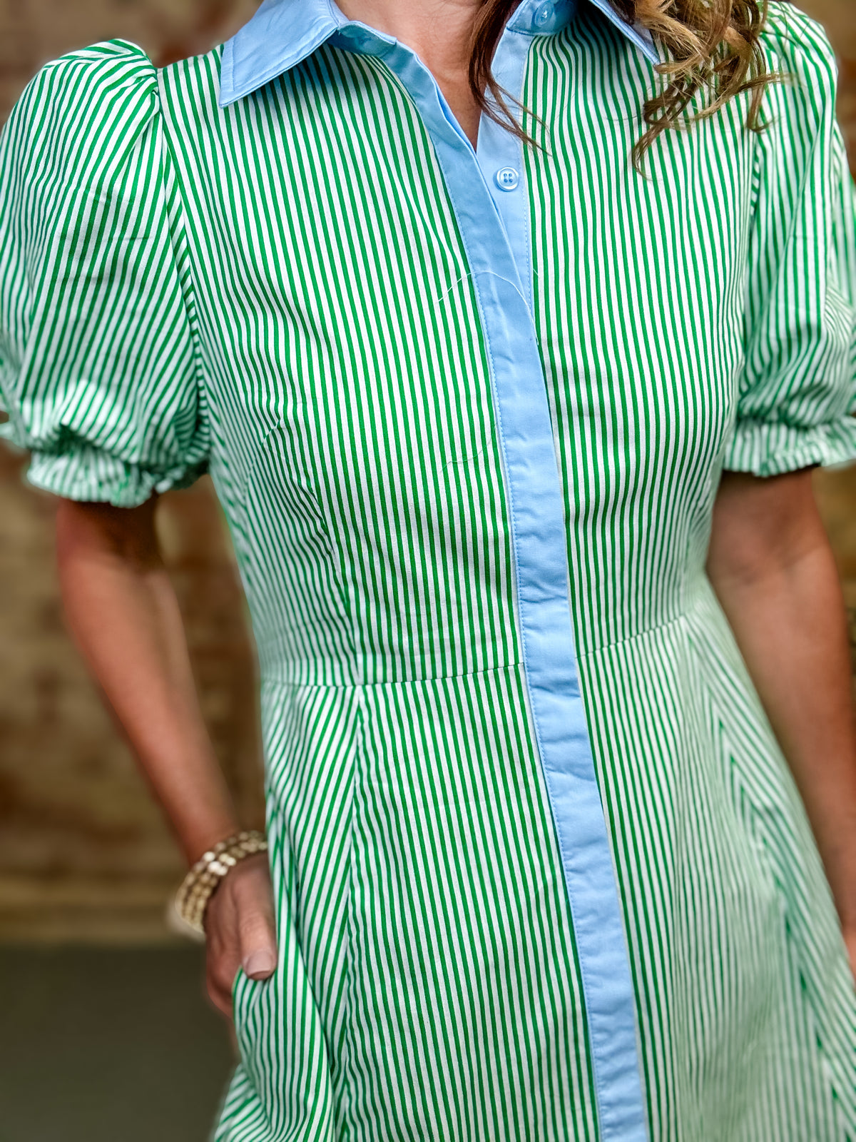 Branton Striped Midi Dress
