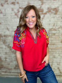 Jovie Embroidered Top