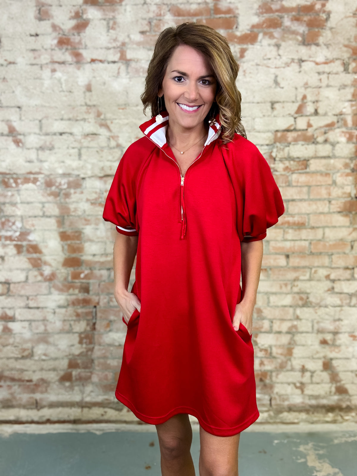 Kollyns Solid Quarter Zip Dress - FINAL SALE