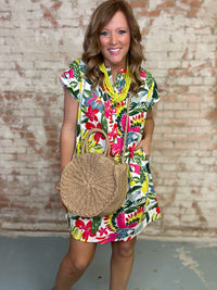 Jasla Shift Tropical Dress FINAL SALE