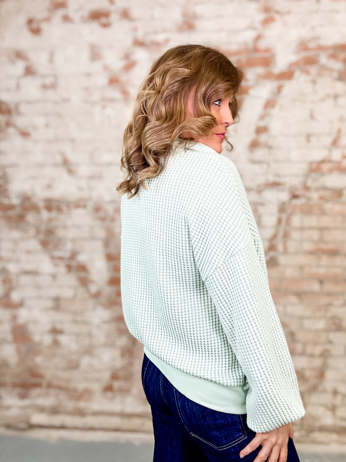 Ayzel Waffle Knit Top - FINAL SALE