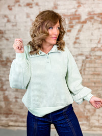 Ayzel Waffle Knit Top - FINAL SALE