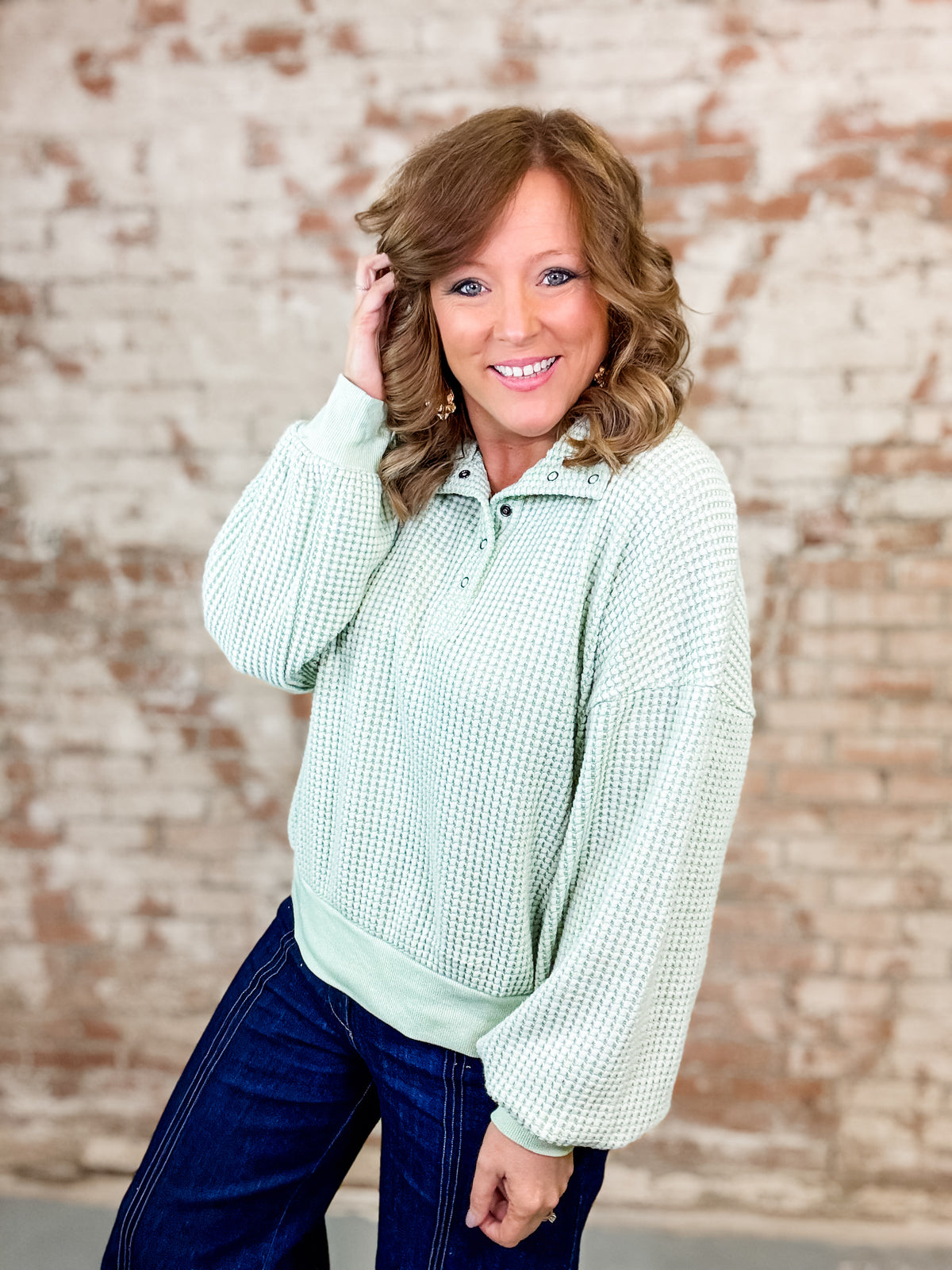 Ayzel Waffle Knit Top - FINAL SALE