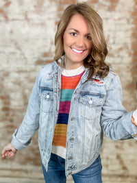 Emersyn Hooded Denim Jacket - FINAL SALE