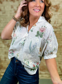 Viola Scallop Hem Top - FINAL SALE