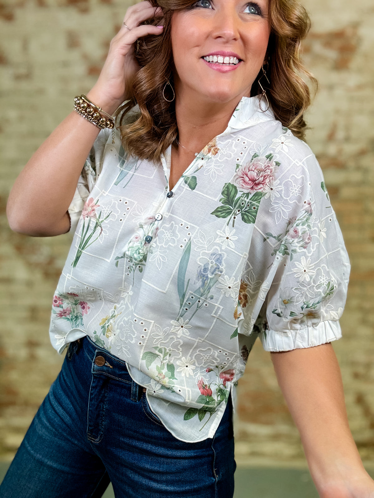 Viola Scallop Hem Top - FINAL SALE