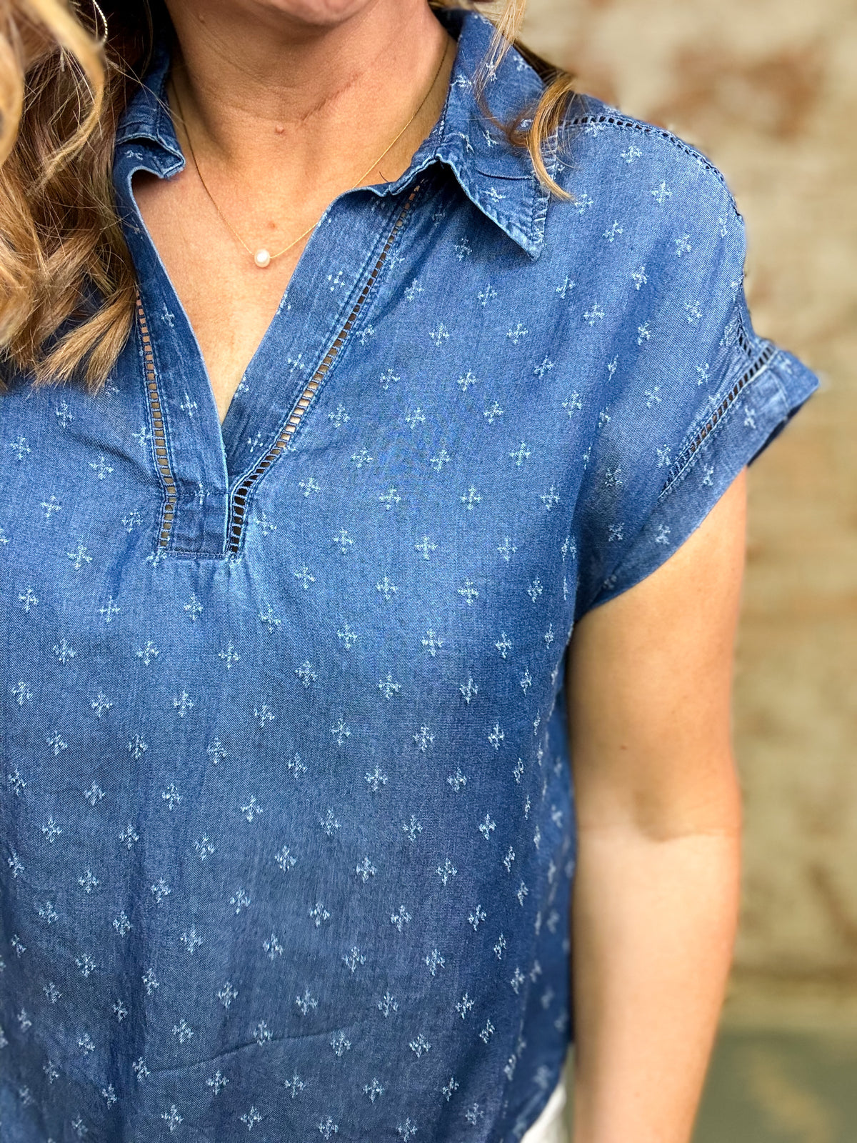 Veyda Chambray Top FINAL SALE