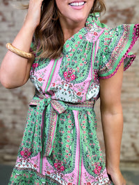 Geneva Flutter Sleeve Dress FINAL SALE