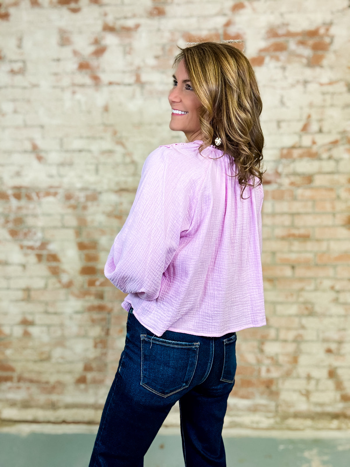 Ali Lace Trim Top - FINAL SALE