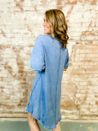 Bridget Mineral Washed Ribbed Dress-FINAL SALE