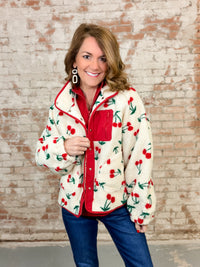Cerise Fleece Jacket-FINAL SALE