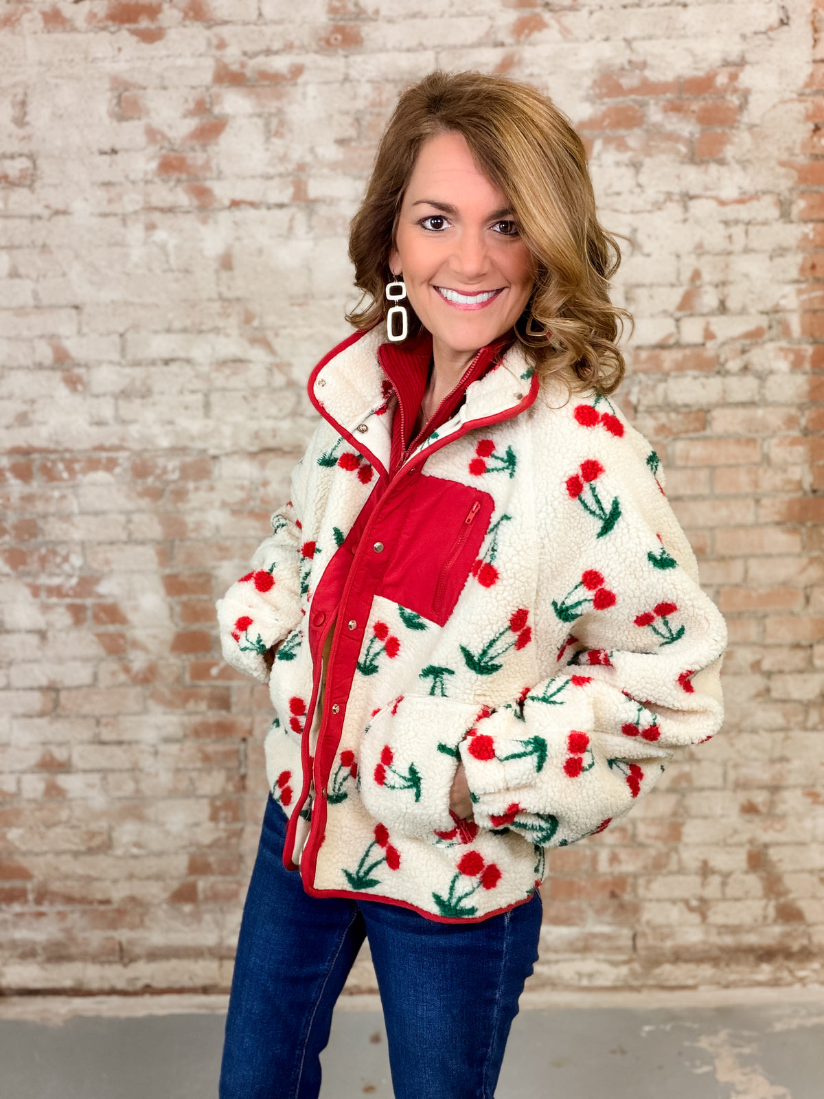 Cerise Fleece Jacket-FINAL SALE