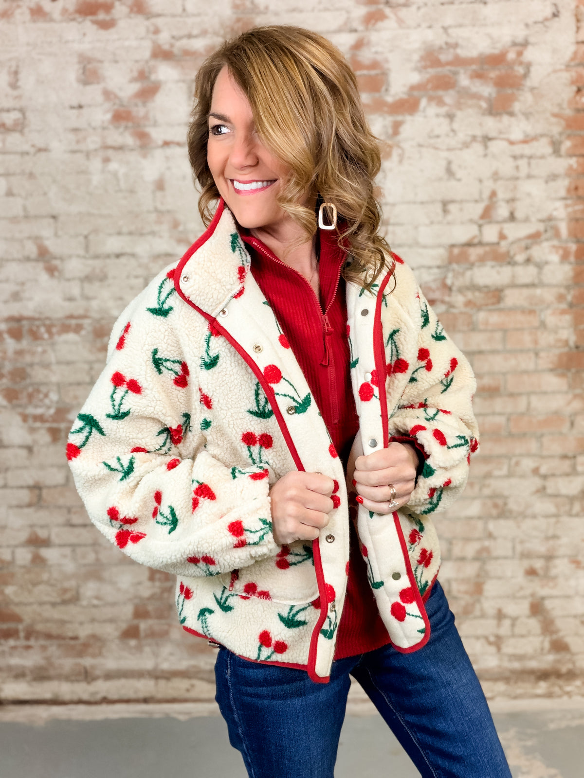 Cerise Fleece Jacket-FINAL SALE