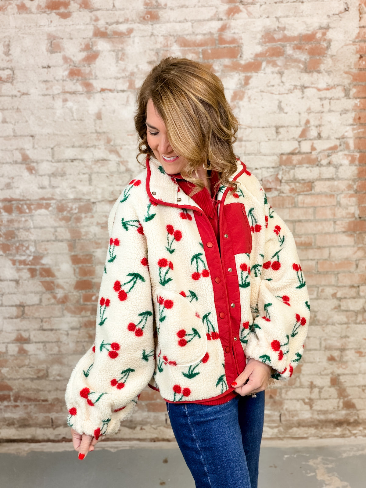 Cerise Fleece Jacket-FINAL SALE