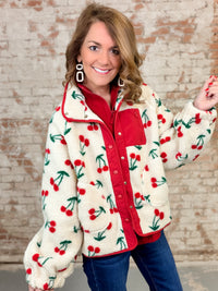 Cerise Fleece Jacket-FINAL SALE
