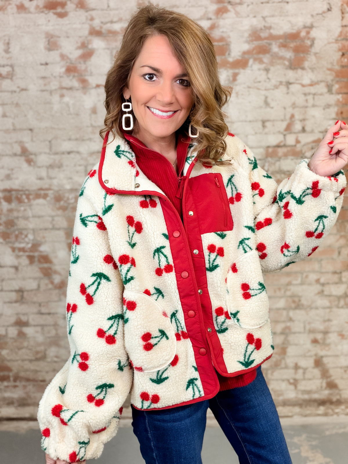 Cerise Fleece Jacket-FINAL SALE