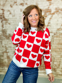 Valencia Heart Knit Sweater-FINAL SALE