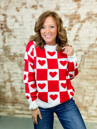 Valencia Heart Knit Sweater-FINAL SALE