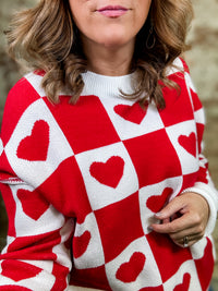 Valencia Heart Knit Sweater-FINAL SALE