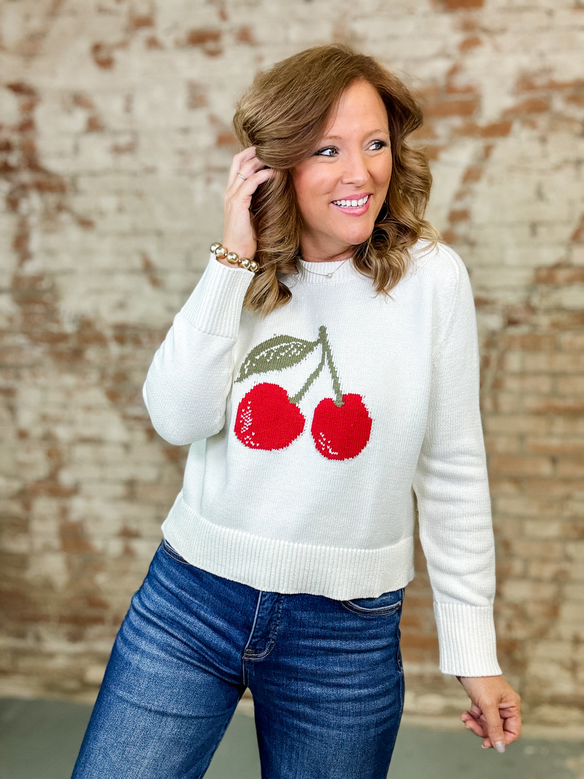 Pollyanna Cherry Sweater-FINAL SALE