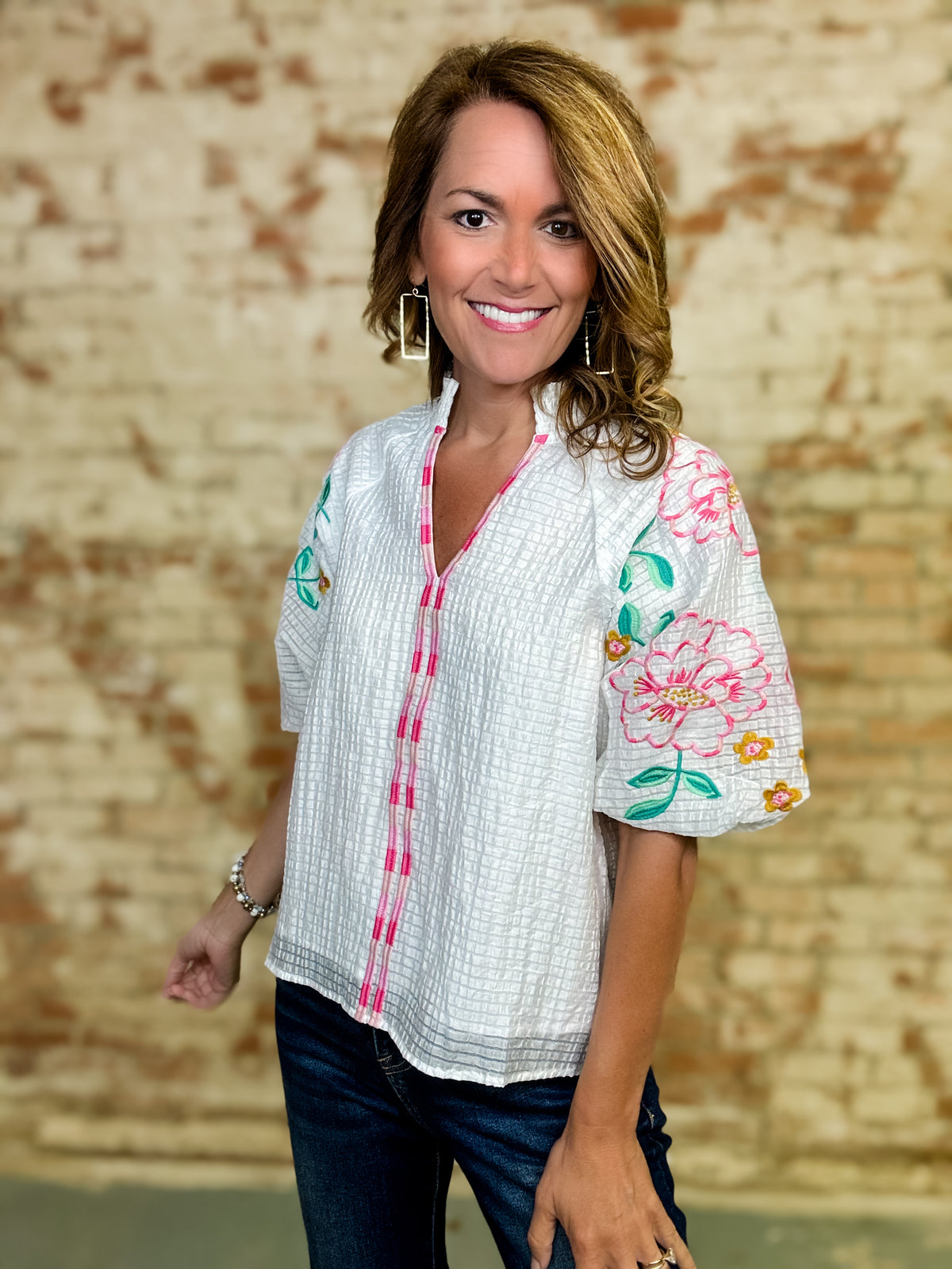 THML Antonella Crinkle Top