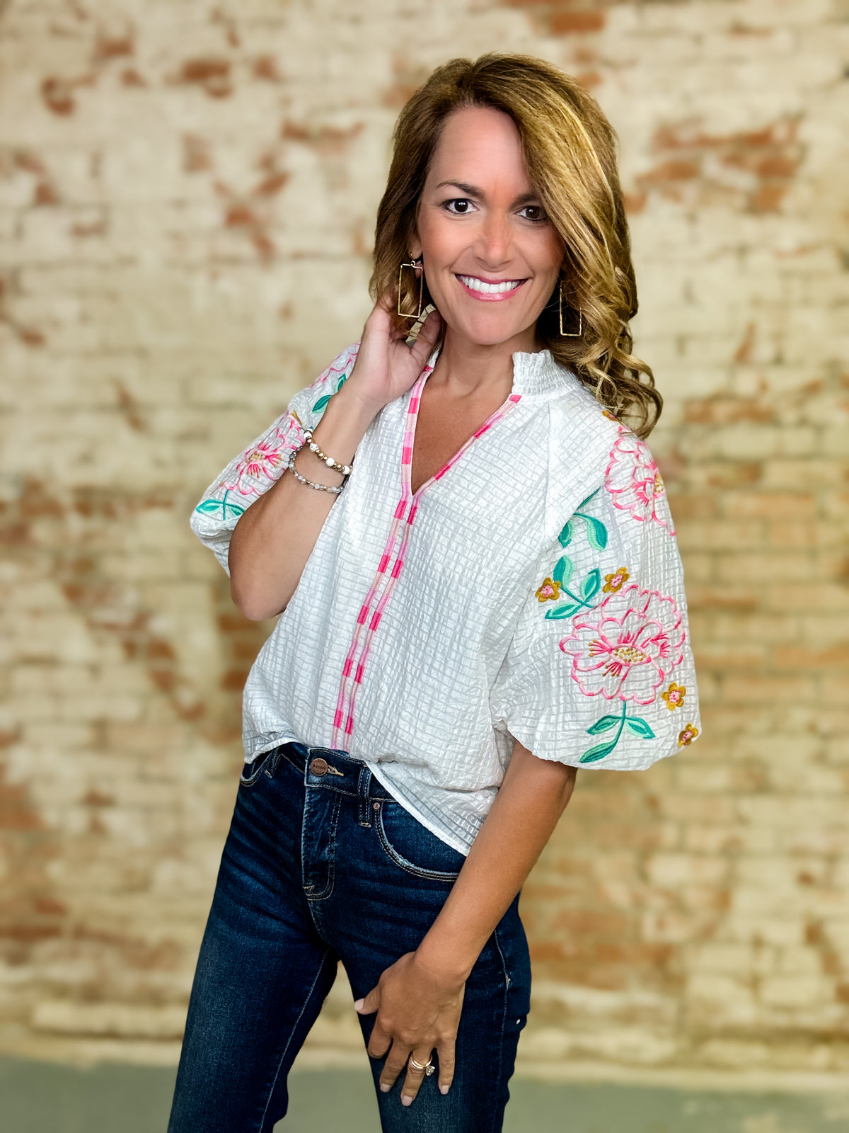 THML Antonella Crinkle Top