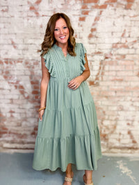 Ciera Solid Tiered Dress