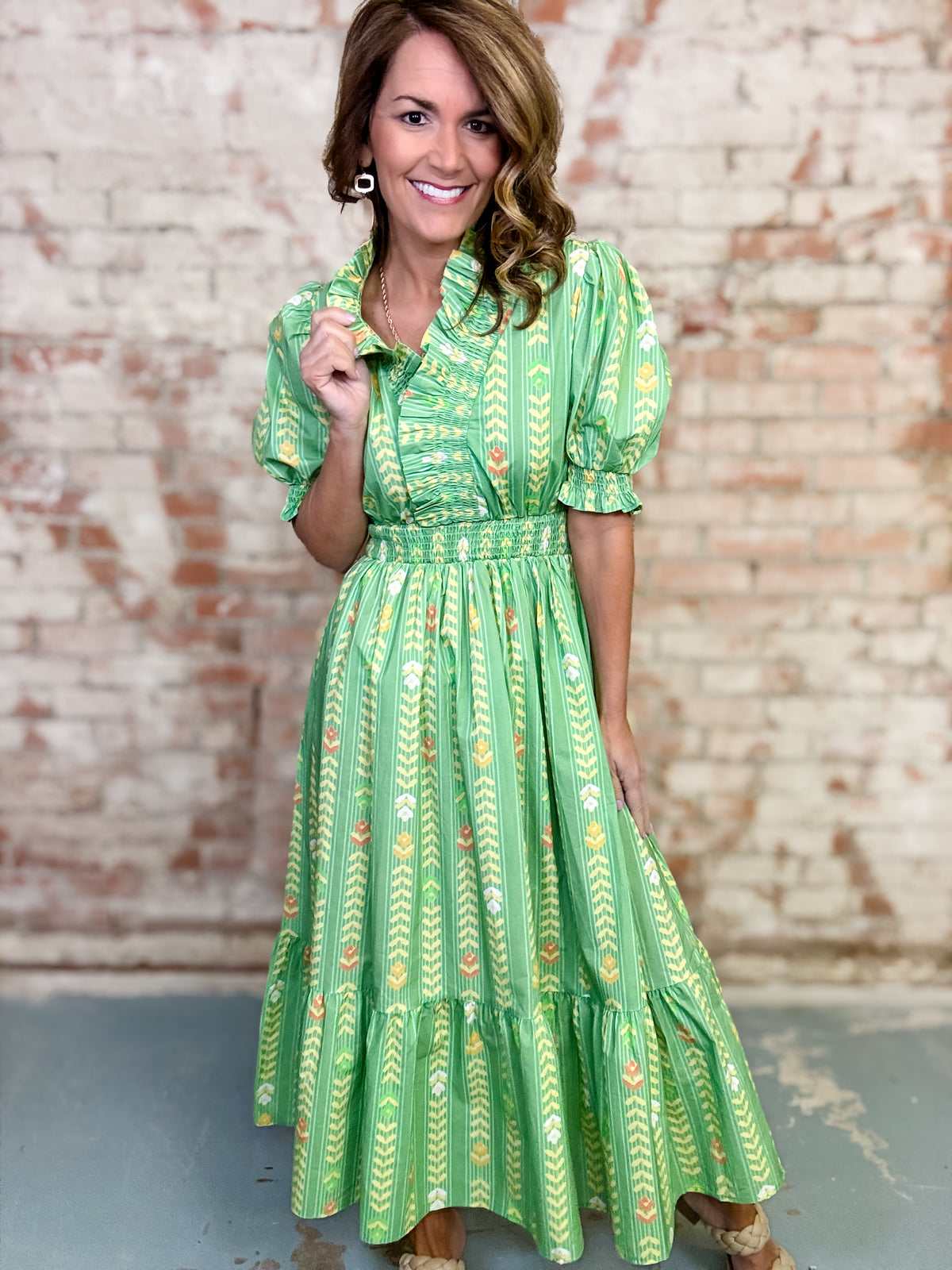 Liz Smocked Midi Dress