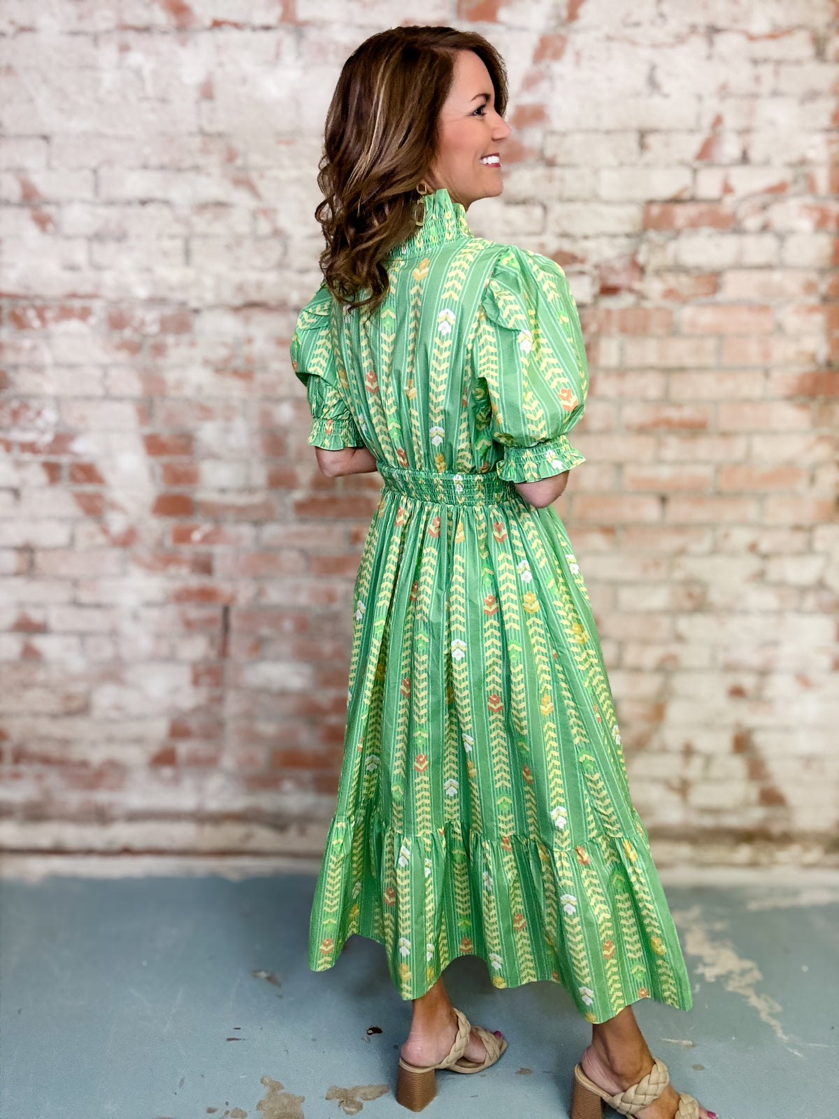 Liz Smocked Midi Dress