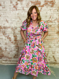 Elle Floral Midi Dress