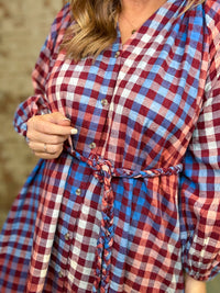 Cabernet Gingham Pippa Dress | Sunshine Tienda