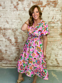 Elle Floral Midi Dress