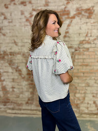 THML Evette Floral Embroidery Top