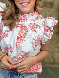 Shondra Botanical Print Top FINAL SALE