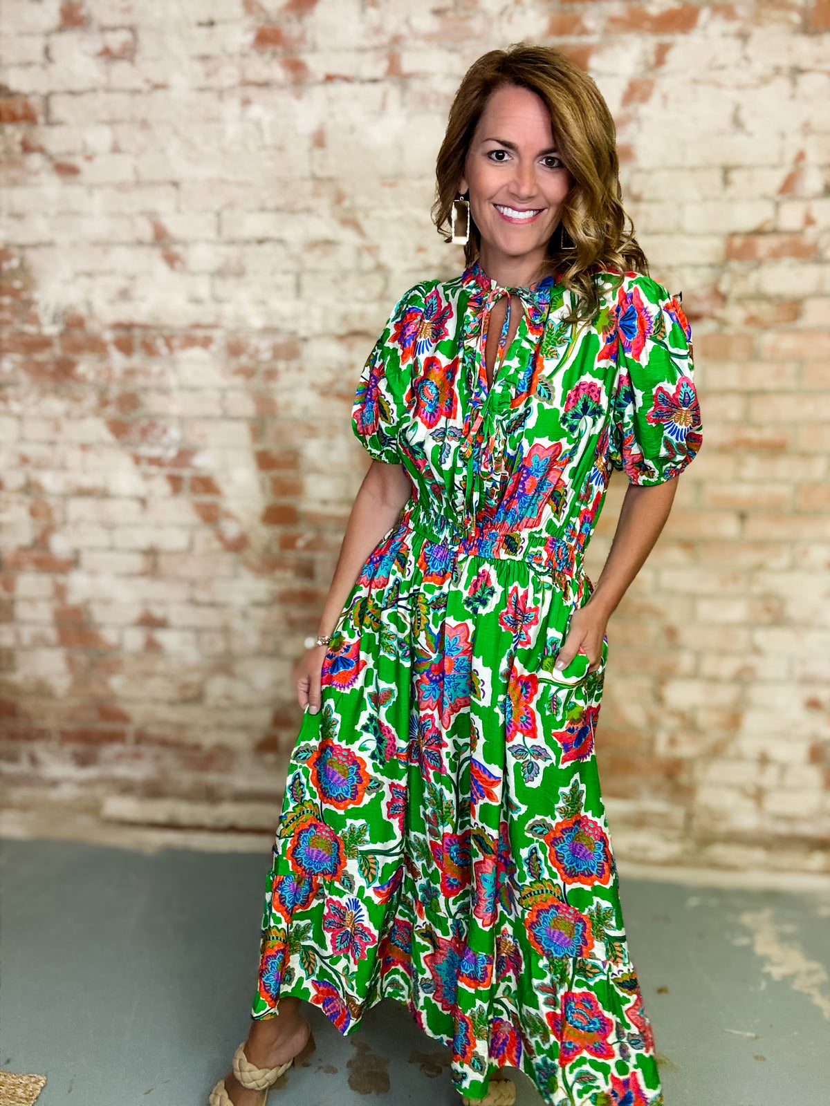 Jess Floral Midi Dress