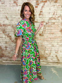 Jess Floral Midi Dress