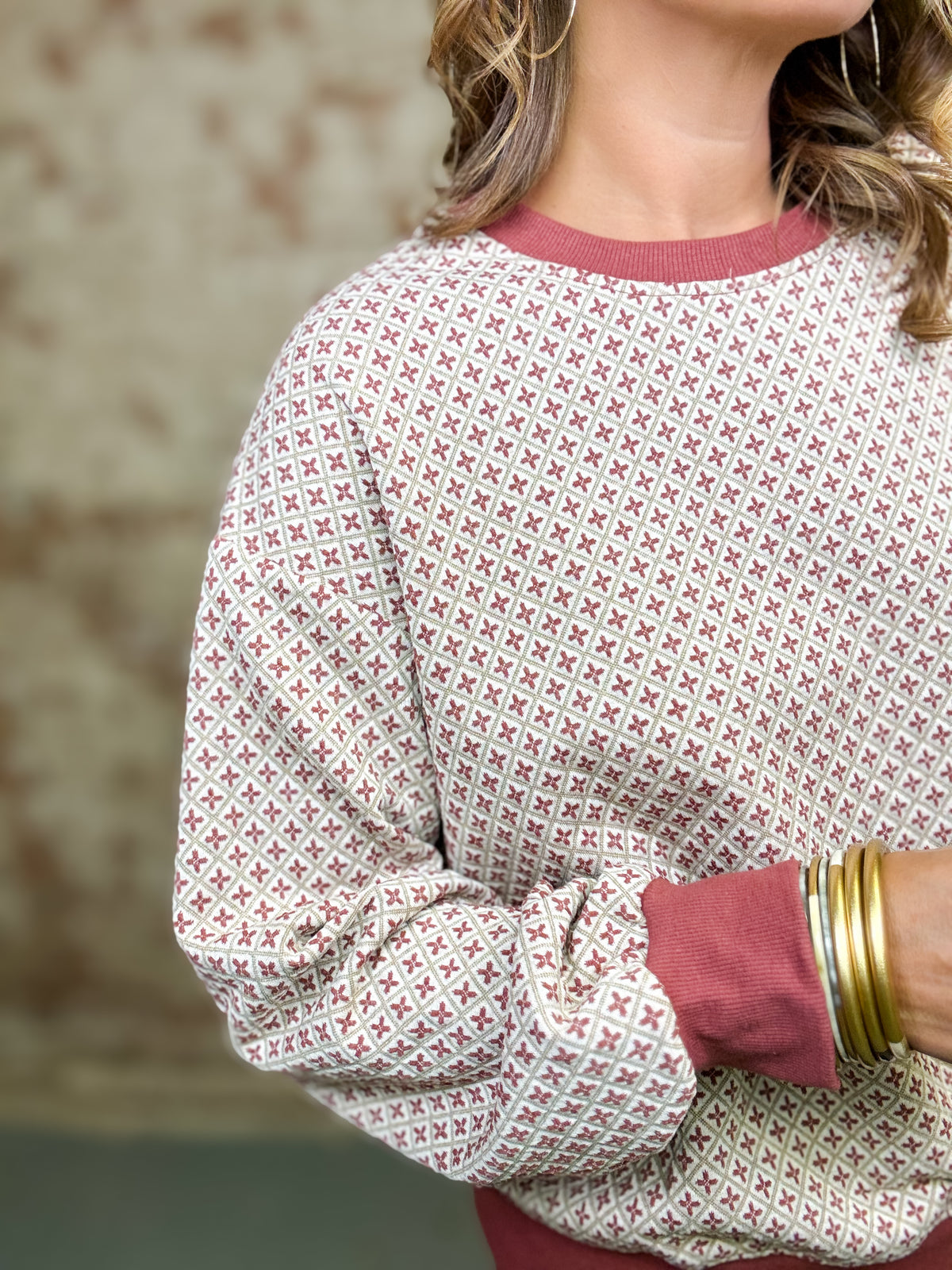 Rex Jacquard Pullover Top