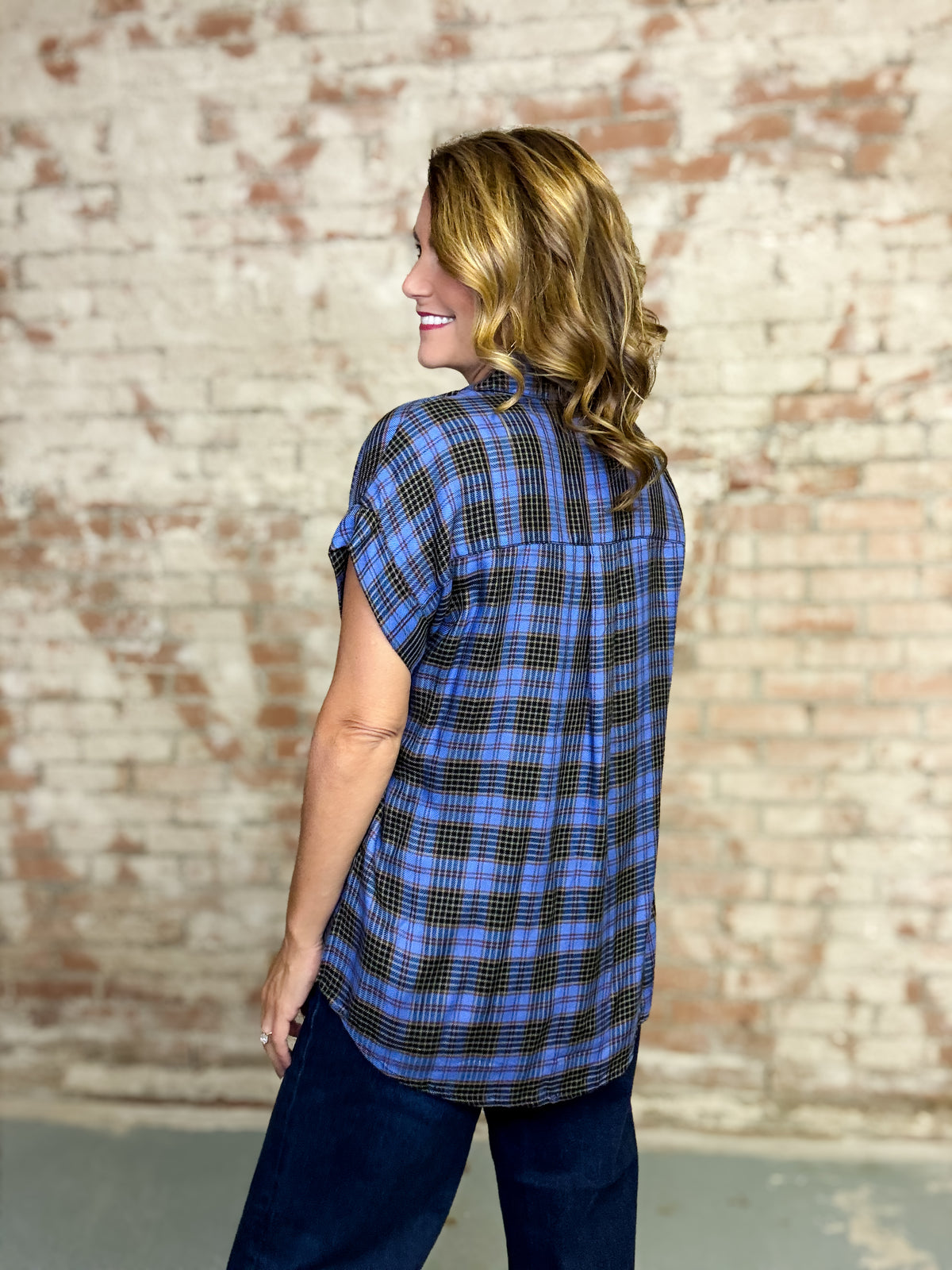 Flint Plaid Top