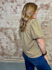 Jeanette Textured Stripe Top