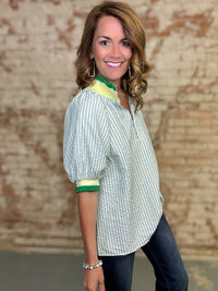 Christina Zip Front Top