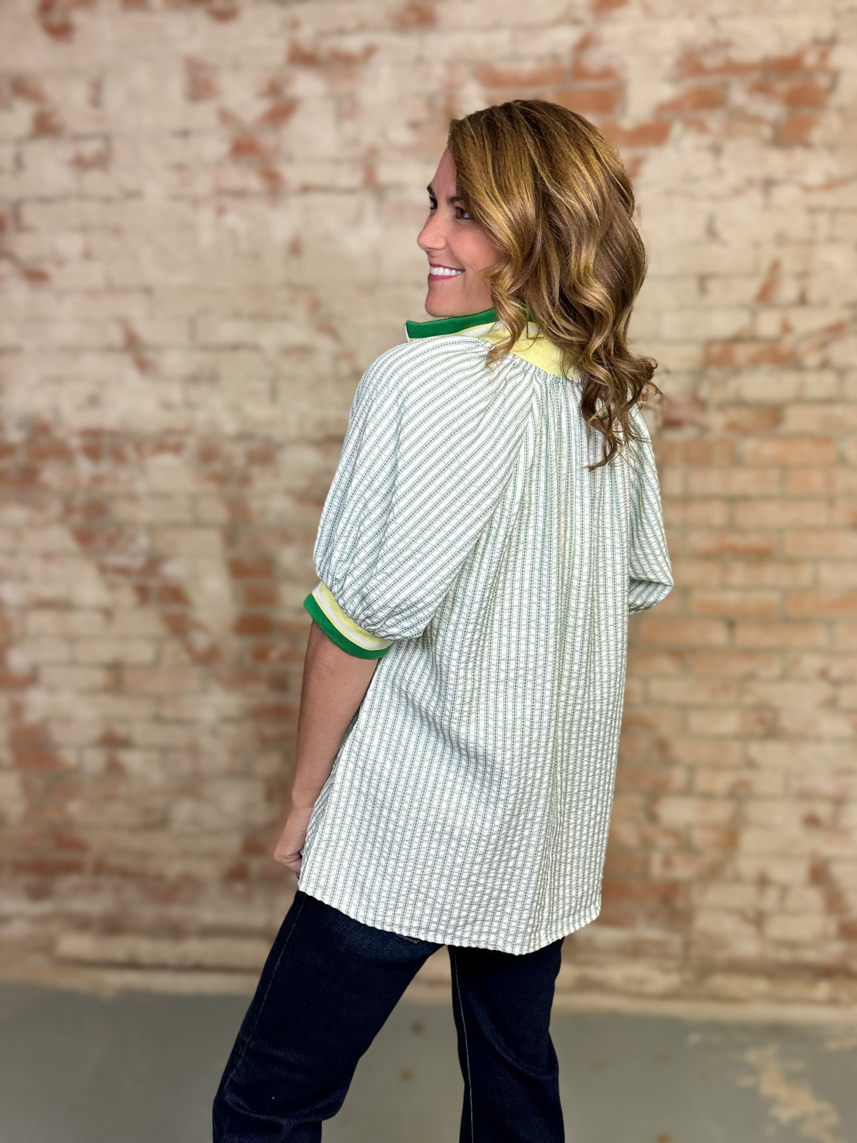 Christina Zip Front Top