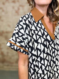 Vanessa Geo Print Top