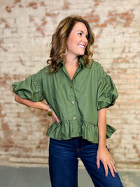 Lizzy Solid Ruffle Top
