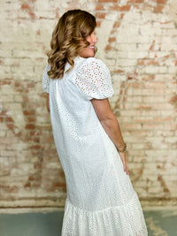 Colette Eyelet Midi Dress - FINAL SALE