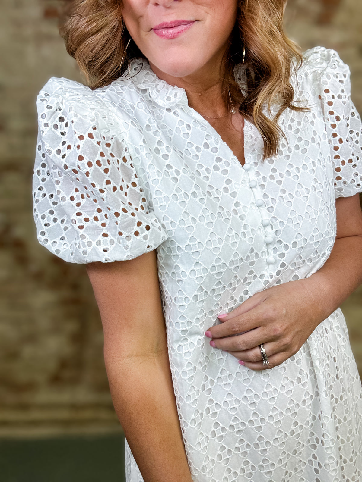 Colette Eyelet Midi Dress - FINAL SALE