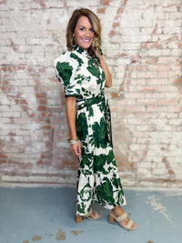 Hilary Printed Midi Dress